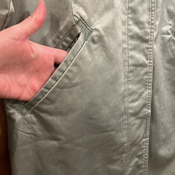 Isda & Co. Sage Green Cotton Blend Super Soft Trench Jacket - Picture 2 of 8